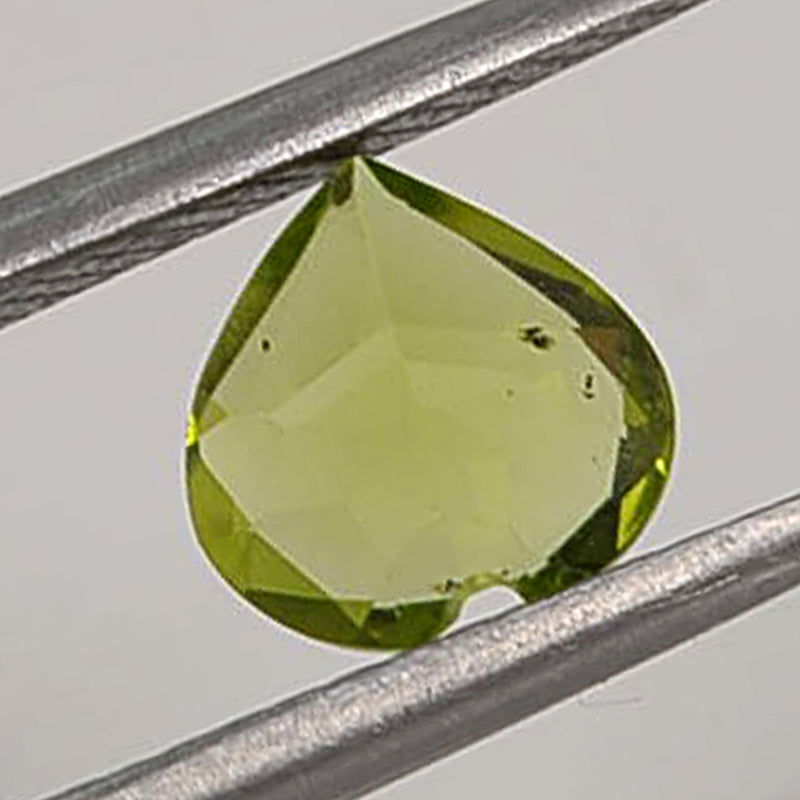 1.03 Carat Green Color Heart Peridot Gemstone