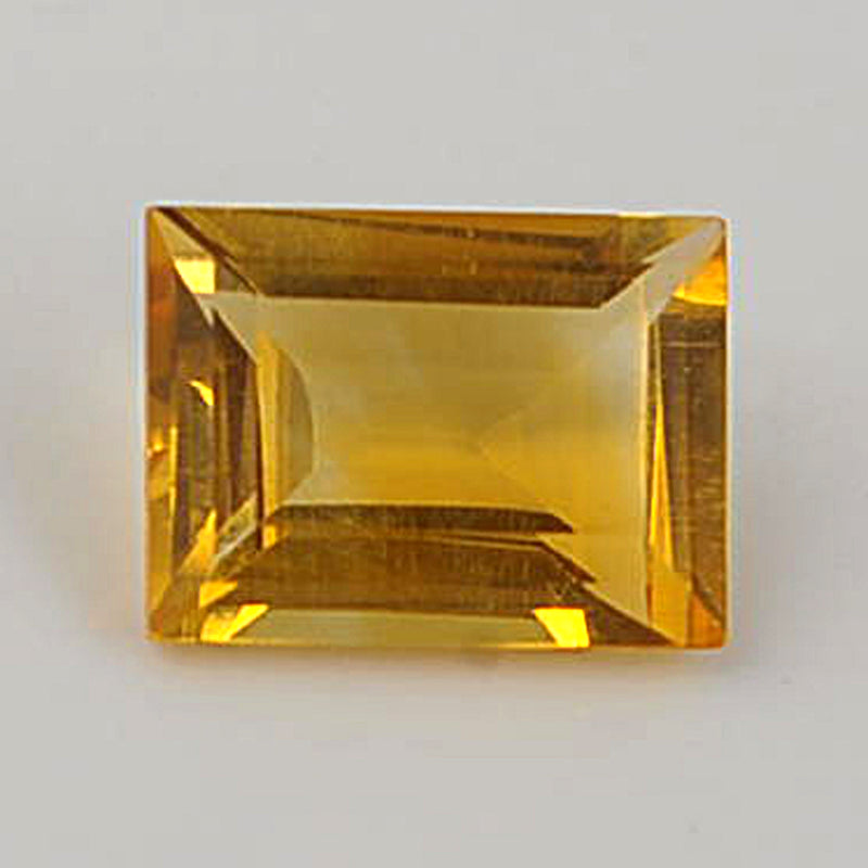 1.42 Carat Yellow Color Square Citrine Gemstone