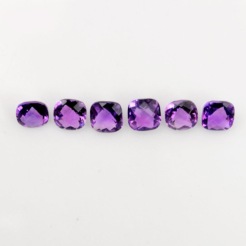 5.20 Carat Purple Color Cushion Amethyst Gemstone