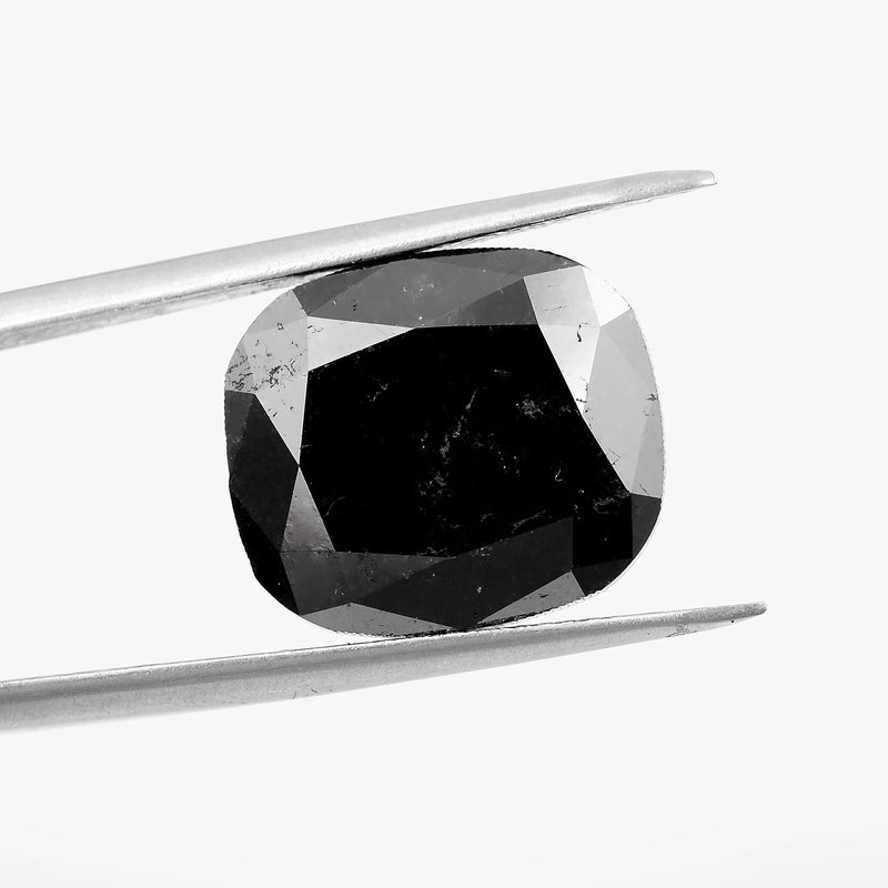 Cushion Fancy Black Color Diamond 10.53 Carat - AIG Certified