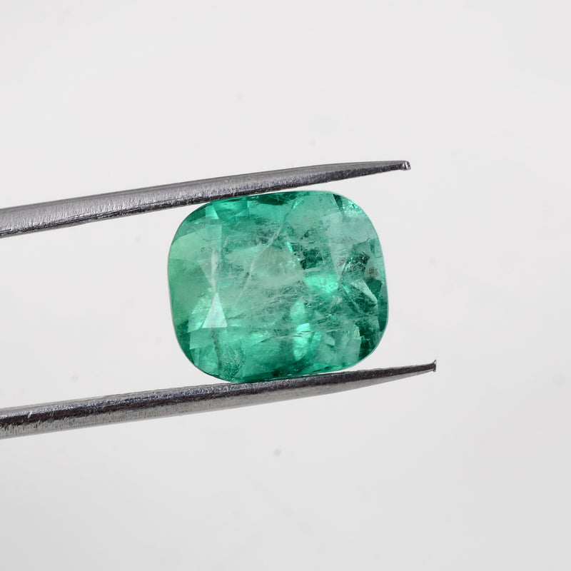 5.41 Carat Green Color Rectangular Cushion Emerald-IGI Certified