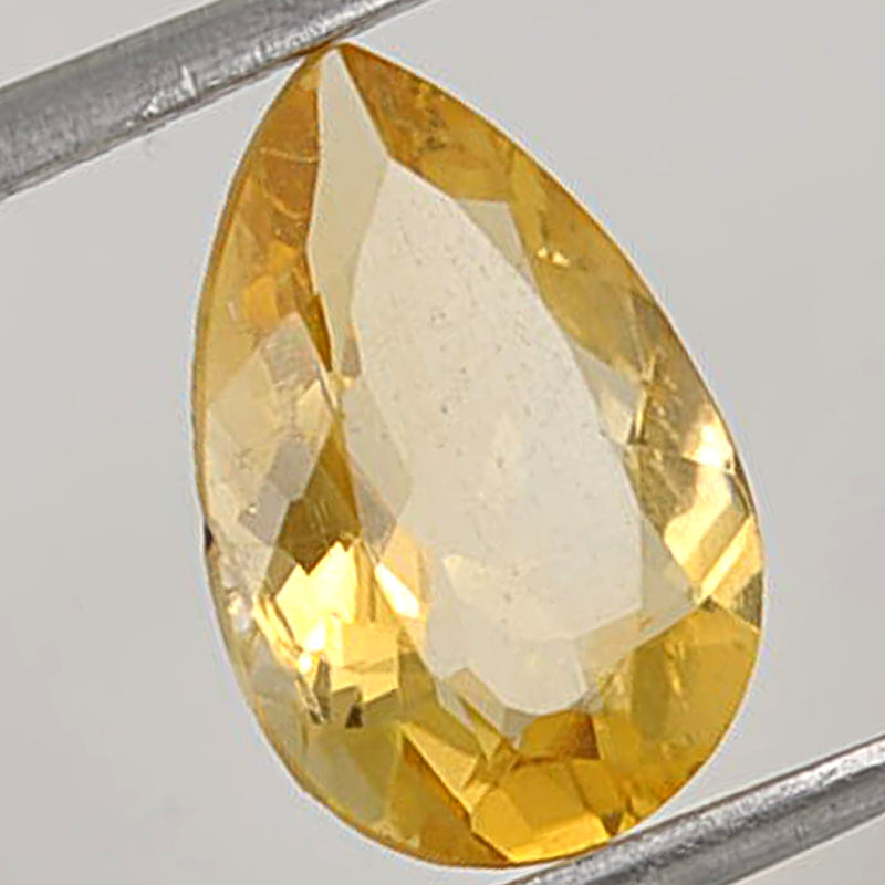 16.29 Carat Yellow Color Pear Citrine Gemstone