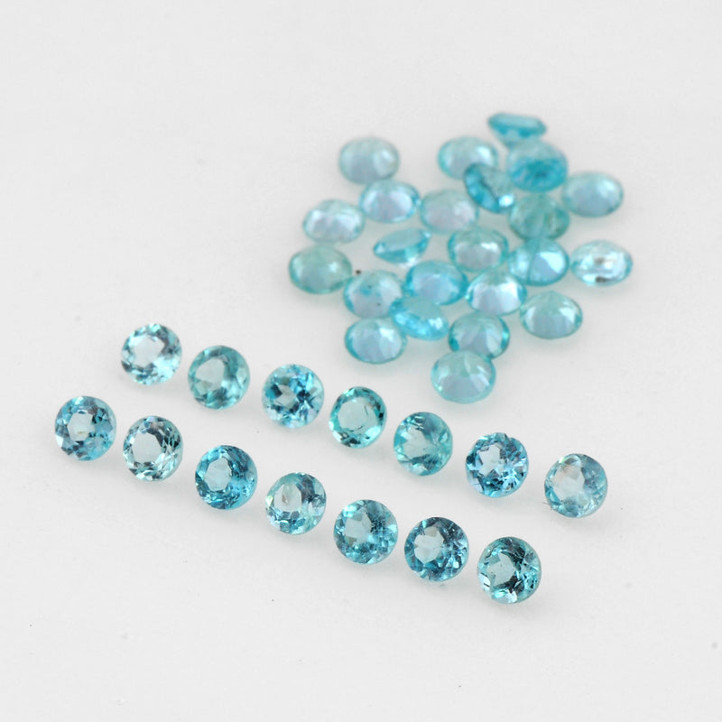 2.55 Carat Blue Color Round Apatite Gemstone