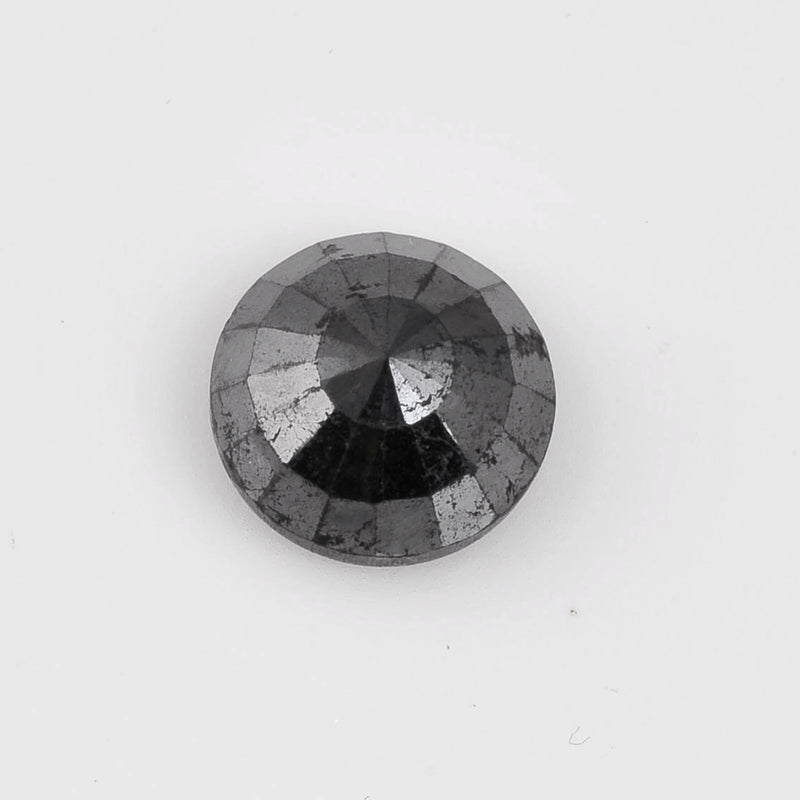 9.90 Carat Rose Cut Round Fancy Black Diamond-AIG Certified