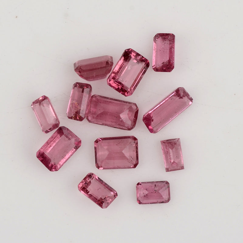 12 pcs Tourmaline  - 8.21 ct - Octagon - Pink