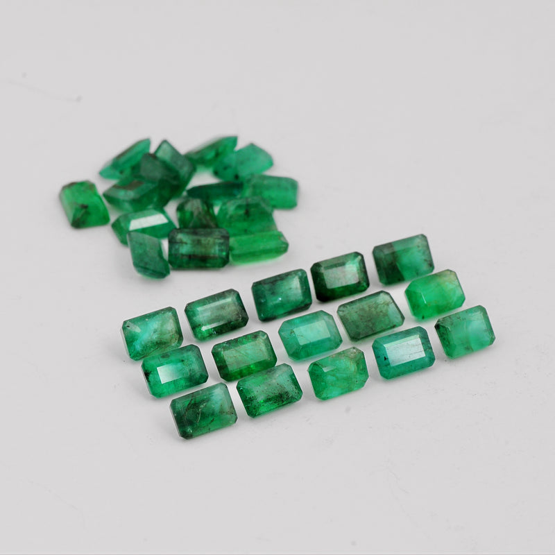 30 pcs Emerald  - 17.05 ct - Octagon - Green