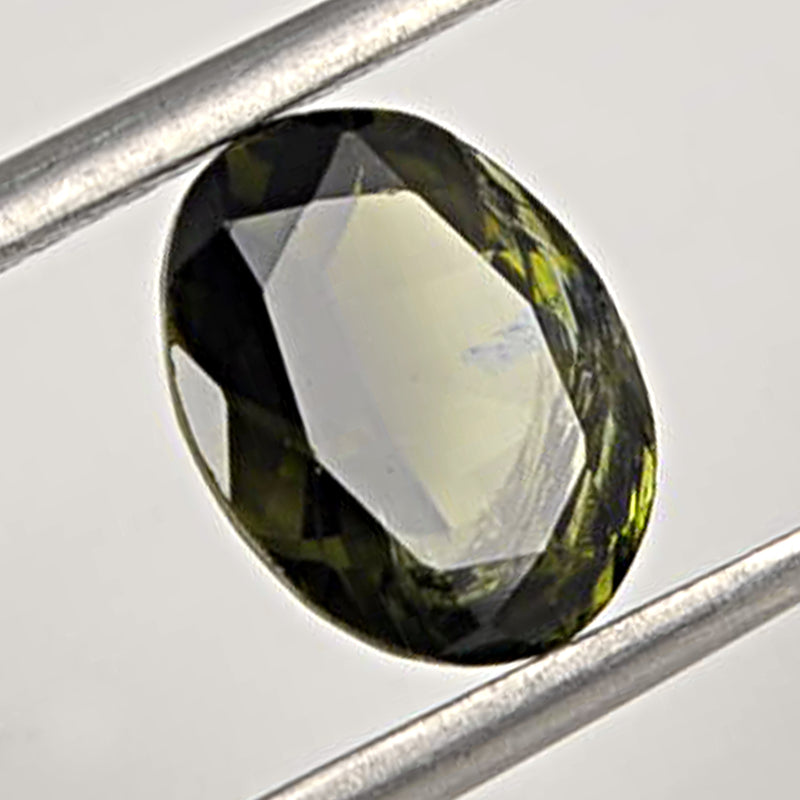 1.63 Carat Green Color Oval Tourmaline Gemstone