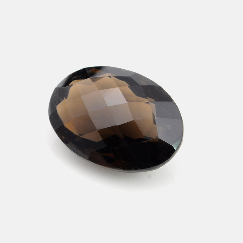 30.64 Carat Brown Color Oval Smoky Quartz Gemstone