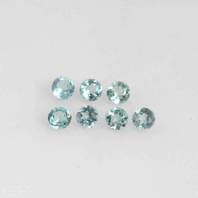 0.42 Carat Greenish Blue Color Round Apatite Gemstone