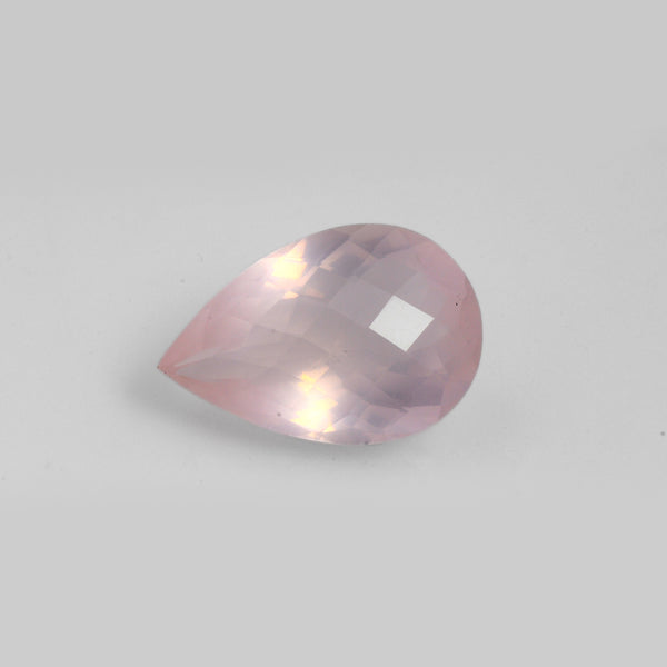 25.80 Carat Pink Color Pear Rose Quartz Gemstone