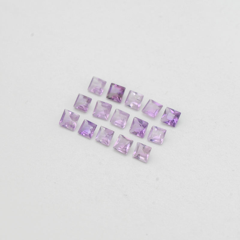 Square Purple Color Amethyst Gemstone 2.00 Carat