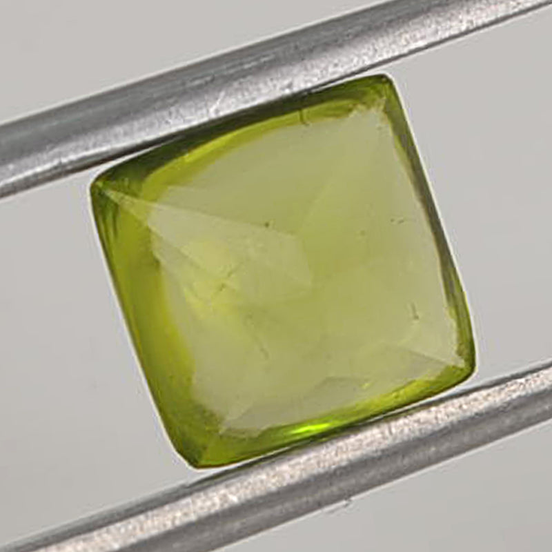 1.61 Carat Green Color Square Peridot Gemstone