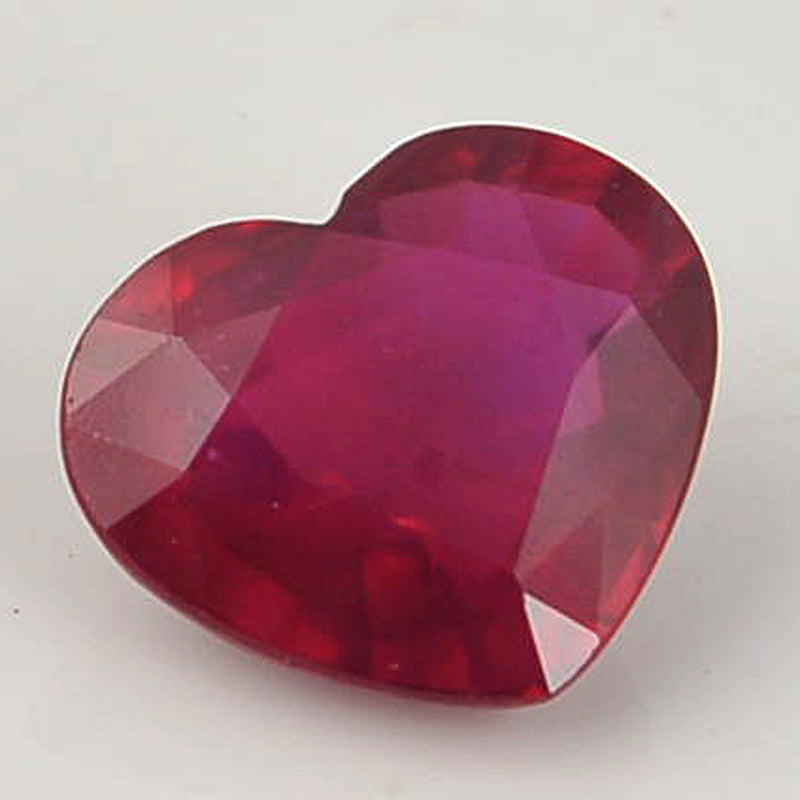 6.28 Carat Red Color Heart Ruby-IGI Certified