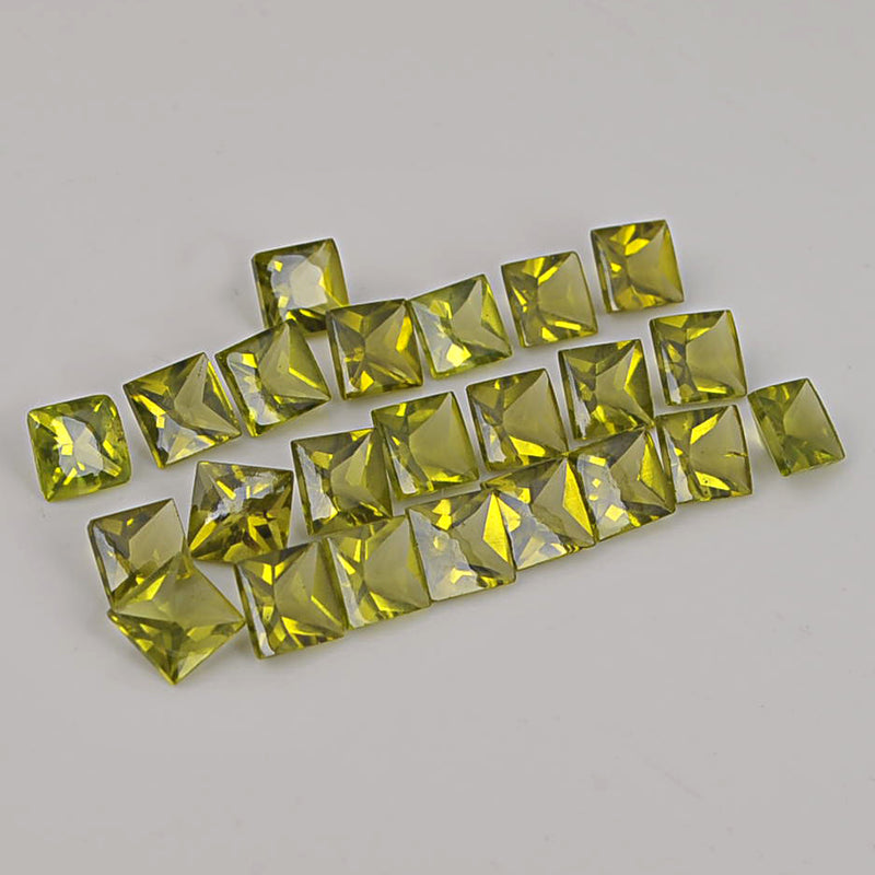 15.96 Carat Green Color Square Peridot Gemstone