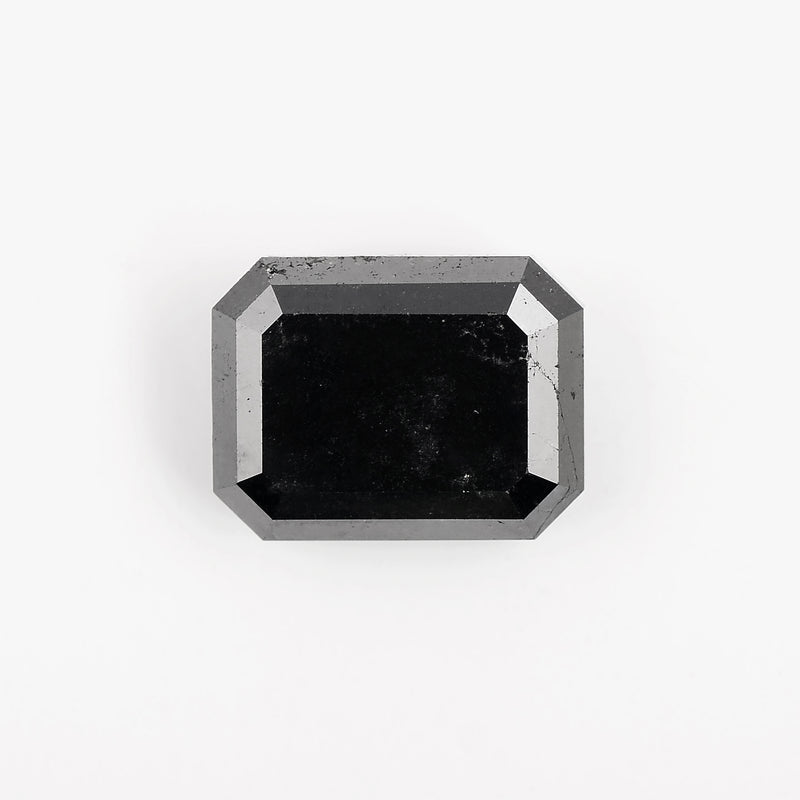 Emerald Fancy Black Color Diamond 13.70 Carat - AIG Certified