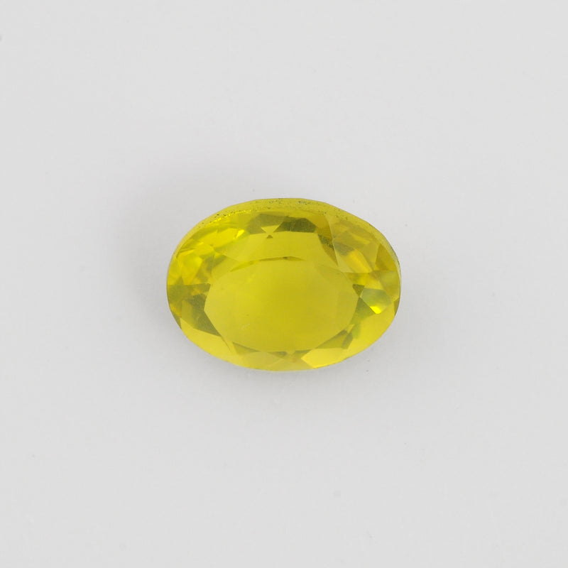 4.80 Carat Yellow Color Oval Lemon Quartz Gemstone