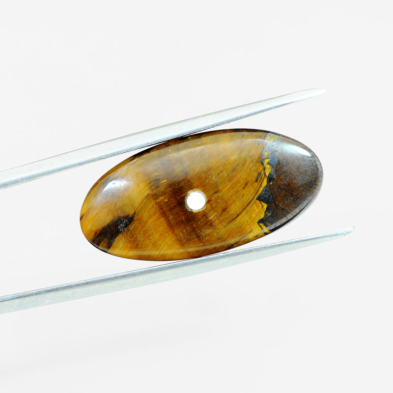 Oval Brown Color Tiger's Eye Gemstone 17.35 Carat