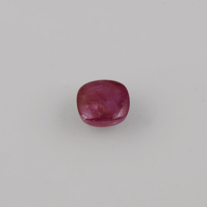 Cushion Cabochon Red Color Ruby Gemstone 3.42 Carat