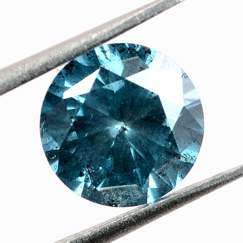 Round Fancy Vivid Blue Color Diamond 0.65 Carat - ALGT Certified