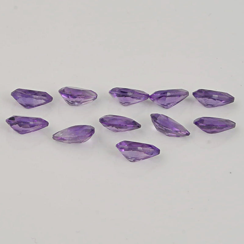 7.55 Carat Purple Color Pear Amethyst Gemstone
