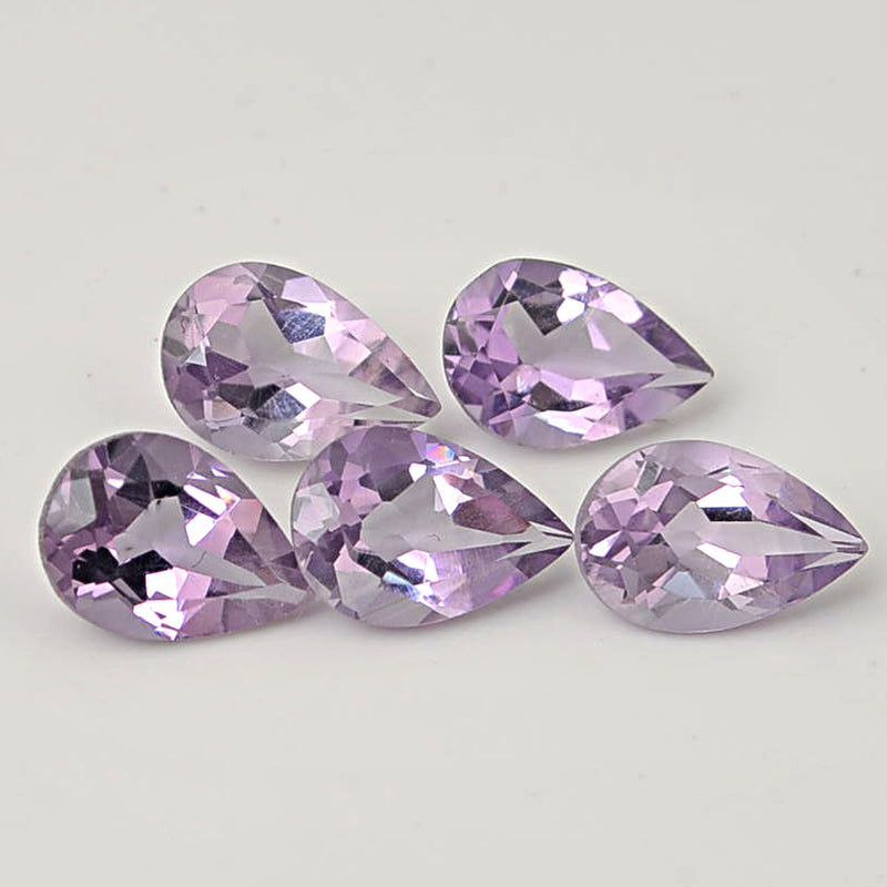 5.61 Carat Purple Color Pear Amethyst Gemstone