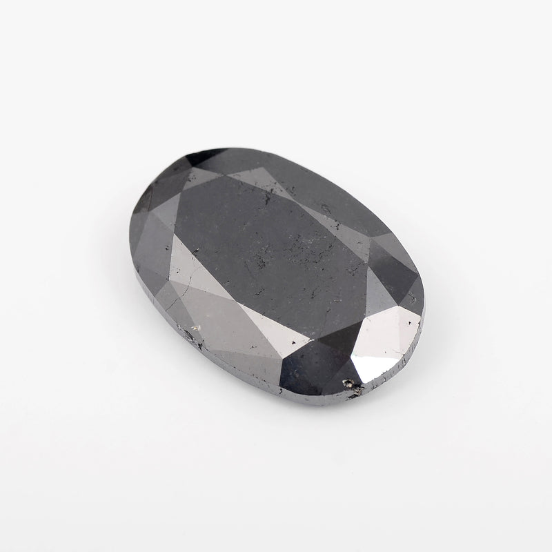 Oval Fancy Black Color Diamond 24.74 Carat - AIG Certified