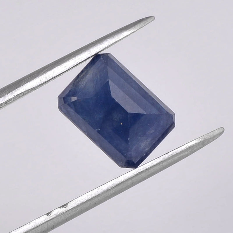 8.60 Carat Blue Color Octagon Sapphire Gemstone