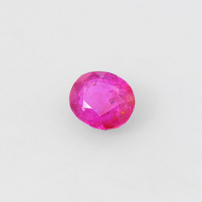 1 pcs Ruby  - 1.7 ct - Oval - Vivid Purplish Pinkish Red